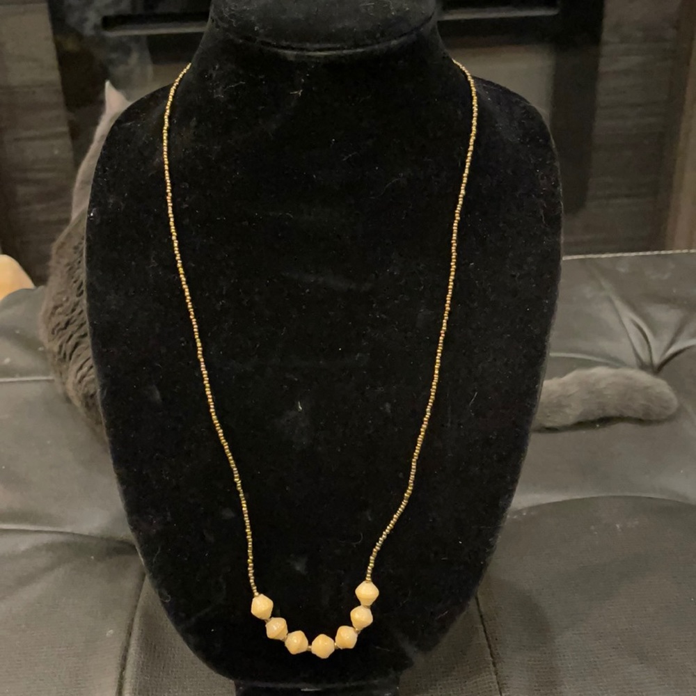 NWT Handmade Paper Bead Necklace from Uganda